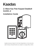 Kaadas KA250-Z Installation Manual предпросмотр