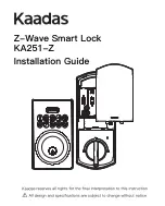 Kaadas KA251-Z Installation Manual предпросмотр