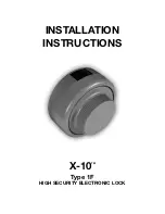 Kaba Mas X-10 Installation Instructions Manual preview