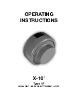Kaba Mas X-10 Operating Instructions Manual preview