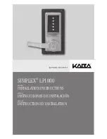 Preview for 1 page of Kaba Simplex LP1000 Series Installation Instructions Manual