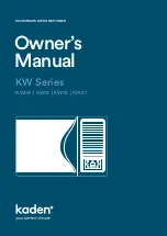 Kaden KW Series Owner'S Manual preview