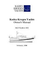 Kadey-Krogen Yachts 5814 Owner'S Manual preview