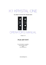 KAHAYAN Proaudio 500 Series Operator'S Manual preview