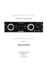 KAHAYAN Proaudio PBX-1 Operator'S Manual preview