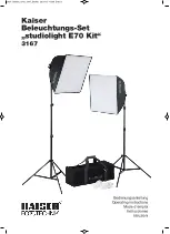 Предварительный просмотр 1 страницы Kaiser Fototechnik studiolight E70 Kit Operating Instructions Manual