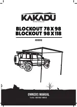 KAKADU BLOCKOUT 78 X 98 Owner'S Manual предпросмотр