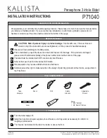 Preview for 1 page of Kallista Persephone Installation Instructions