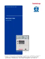 Предварительный просмотр 1 страницы Kamstrup MULTICAL 402 Installation And User Manual