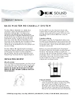 K&K Sound Bass Master Rockabilly Product Manual preview