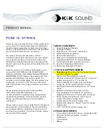 K&K Sound PURE 12-STRING Product Manual preview