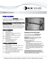 K&K Sound PURE CLASSIC Product Manual preview