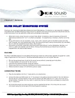 Preview for 1 page of K&K Sound SILVER BULLET MICROPHONE SYSTEM Product Manual