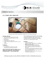 K&K Sound ULTRAPURE Product Manual preview