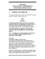 Предварительный просмотр 5 страницы Kane-May KM330 Operating Instructions Manual