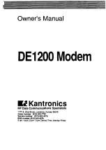 Kantronics DE1200 Owner'S Manual preview