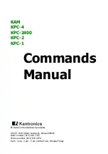 Preview for 1 page of Kantronics KAM Command Manual