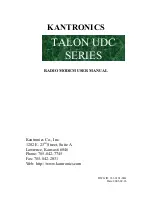 Preview for 1 page of Kantronics TALON UDC SERIES User Manual