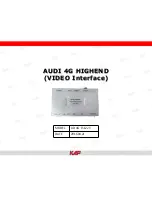 KAP AUDI 4G HIGHEND Manual preview
