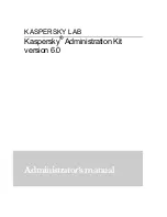 KAPERSKY ADMINISTRATION KIT 6.0 Administrator'S Manual preview
