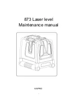 Kapro Prolaser Vector 873 Maintenance Manual preview