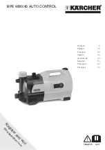 Kärcher BPE 4000/45 Instructions Manual предпросмотр