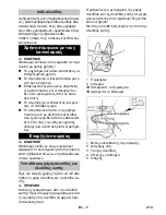 Предварительный просмотр 213 страницы Kärcher CS 330 Bp Original Operating Instructions