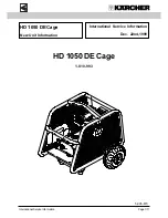 Preview for 1 page of Kärcher HD 1050 DE Cage International Service Information
