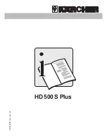 Preview for 1 page of Kärcher HD 500 S Plus Operating Instructions Manual