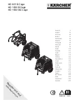 Preview for 1 page of Kärcher HD 801 B Cage Manual
