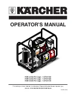 Preview for 1 page of Kärcher HDS 4.0/32 Pe Cage Operator'S Manual