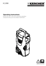 Preview for 1 page of Kärcher K 2.090 Operating Instructions Manual