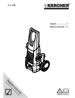 Preview for 1 page of Kärcher K 2.360 Operating Instructions Manual