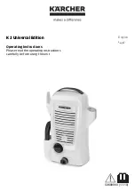 Kärcher K 2 Universal Edition Operating Instructions Manual preview