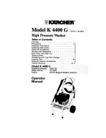 Preview for 1 page of Kärcher K 4400 G Operator'S Manual