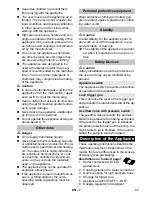 Предварительный просмотр 17 страницы Kärcher K 7 Instruction Manual