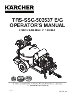Kärcher TRS-SSG-503537 E/G Operator'S Manual preview