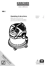 Kärcher WD 2 Operating Instructions Manual preview