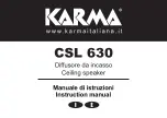 Karma CSL 630 Instruction Manual preview