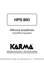 Preview for 1 page of Karma HPS B10 Instruction Manual