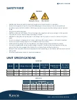 Предварительный просмотр 3 страницы Kasco 2400EVFX Operation & Maintenance Manual