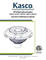 Kasco 2400VFX Operation & Maintenance Manual предпросмотр