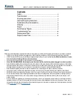 Preview for 2 page of Kasco LED3C11 Operation & Maintenance Manual