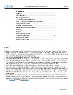 Preview for 2 page of Kasco RGB3C5 Operation & Maintenance Manual