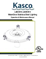 Предварительный просмотр 1 страницы Kasco WaterGlow LED3S19 Operation & Maintenance Manual