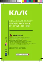 Kask ZEN Series Use And Care Booklet preview