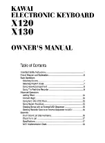 Kawai A120 Owner'S Manual preview