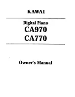 Предварительный просмотр 1 страницы Kawai CA970 Owner'S Manual