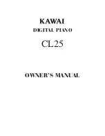 Предварительный просмотр 1 страницы Kawai CL25 Owner'S Manual