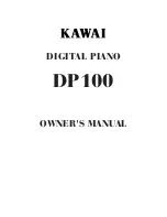 Kawai DP100 Owner'S Manual preview